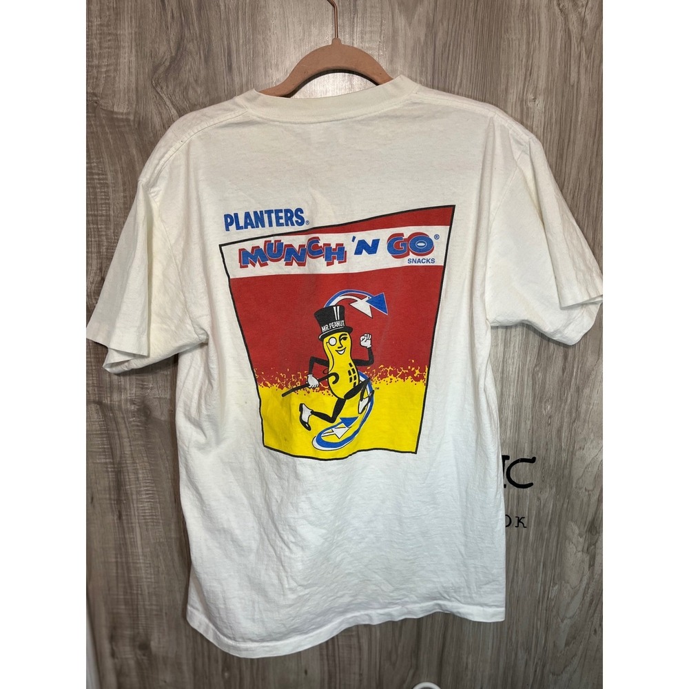 Planters Mr. Peanut Single Stitch T shirt Munch N Go 80s/90s Size L Vintage